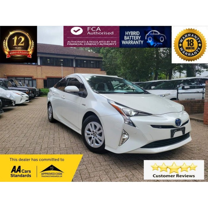 2017 TOYOTA PRIUS WHITE U...